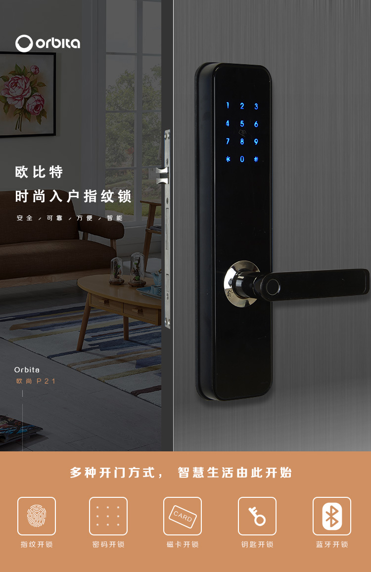 歐尚P21藍牙智能鎖圖片